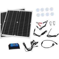 Uonlytech 1 Set 300W Portable Solar Panel Trekking Travel Solar Panel Camping Solar Panels Solar Panel Solar Panel Solar Cell Plate Monocrystalline Solar Cell Cell