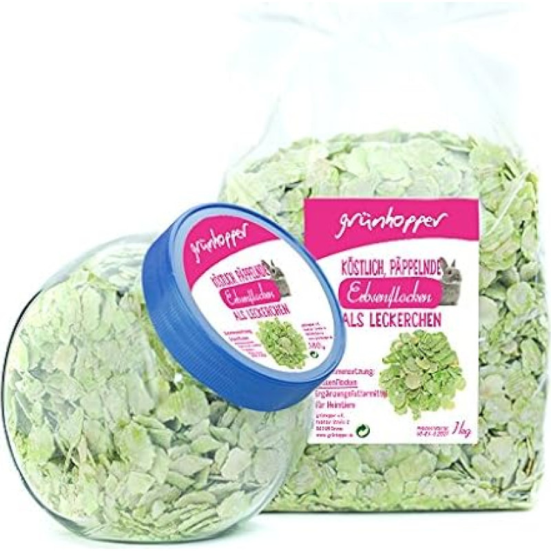 grünhopper Žirnių dribsnių saldainių indelis + papildymų pakuotė 1,38 kg