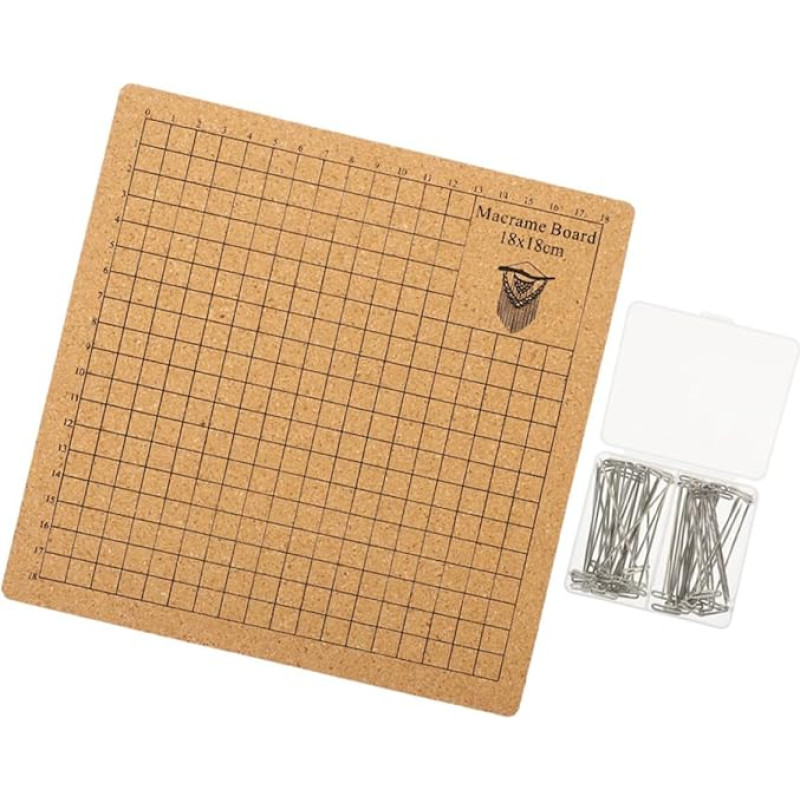 DIYEAH 1 rinkinys kamštinės lentos virvė Pinta lenta Macrame lenta Latch projekto lenta apyrankė projektas kamštinės lentos Latch lentos apyrankė projektas medinė lenta Macrame įrankis nerūdijančio plieno