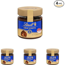 Lindt Chocolate - Spread Crème Noisette, Promotion | 220 g | Hazelnut Cream with Aromatic Cocoa and 25% Roasted Hazelnuts | Chocolate Gift (Pack of 4)