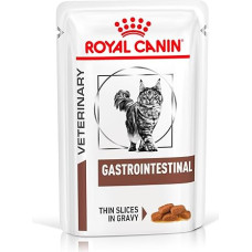 Royal Canin Gastrointestinal | 12 x 85 g | Visavertis dietinis maistas suaugusioms katėms | Smulkūs gabaliukai padaže | Gali palaikyti virškinimą | Šviežiame maišelyje