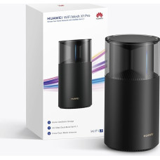 HUAWEI WiFi Mesh X1 Pro maršrutizatorius, 3,6 Gbps, dviejų juostų WLAN 7, daugiapakopė maitinimo antena, keturi 2,5 GE prievadai, estetiško dizaino, skirtas namams, be DSL funkcijos, žaidimams, 30 mėn. garantija