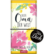 STEINBECK Best Grandma Gift Chocolate 100 g Bar Birthday Christmas Easter Valentine's Day