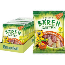 Bärengarten Vegan Multivitamin Bears 1,750 g - Gummy Bears with Natural Flavours - with Niacin, Vitamin E, B1, B6 & Biotin - No Animal Galantine - Gluten & Lactose Free - with V Label - (14 x 125 g)