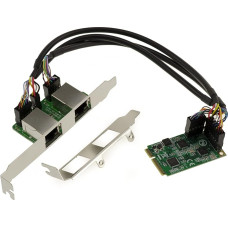 KALEA-INFORMATIQUE Mini PCIe MiniPCIe Card 2 Ports 2.5 Gigabit RJ45 LAN ethernet 10 100 1000 1G 2.5G Dual Chipset Realtek RTL8125