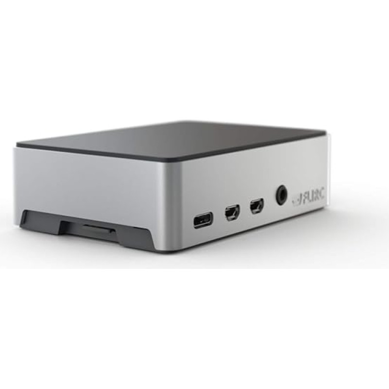 Flirc Raspberry Pi dėklas - aliuminio dėklas 4, sidabro/juodos spalvos