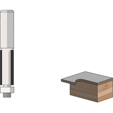 FAMAG 3101.819 Flush Cutter Carbide 19.05 x 25.4 x 70 mm, Shaft 8 mm