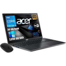 Acer Extensa EX215-54-5055, CPU i5-1135G7 4 Cores, RAM 20GB SSD 1256GB, 15.6 inch FHD IPS, Intel Iris Xe Graphics, Windows 11 Pro, Ready to Use, GAR. Italy Mouse FREE