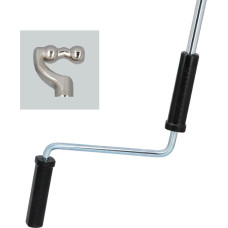 WAREMA markizės alkūnė su rutuliniu kabliu, su plastikine rankena, plieninė rankinė alkūnė, cinkuota, įvairaus ilgio (1000 mm)