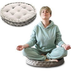 Amazinggirl Meditacijos pagalvėlė Jogos pagalvėlė Grindų pagalvėlė 58 cm - Jogos pagalvėlė Sėdynės pagalvėlė Grindų pagalvėlė Apvalus ir didelis Pouf Sėdynės pagalvėlė Sėdynės pagalvėlė Grindų pagalvėlė Meditacijos priedai Atsparūs oro sąlygoms Lauko ir