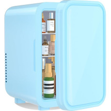 YASHE Mini Fridge 6 Liter/8 Cans 220-240V AC/DC Portable Thermoelectric Cooler Refrigerators for Bedroom Skin Care Drinks Office Dorm and Car Blue