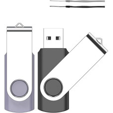 64 GB atminties kortelės, 2 pakuotės, SRVR USB atmintinė 64 GB 2.0 pasukamas nykščio diskas Duomenų saugykla Šuolio diskas Zip diskas Atminties kortelės Išoriniai įrenginiai su LED indikatoriumi (mišrios spalvos su dirželiu)