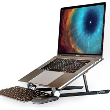 BASE12 Neutrino Travel Laptop Stand - Portable, Adjustable Angle Anywhere and Lightweight - Work - Universal Adjustable Ergonomic Tray Holder for MacBook Laptop Notebook Computer