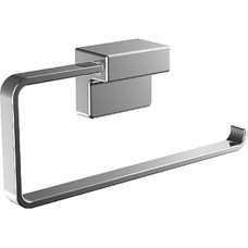 EMCO Cue Wall Mounted Towel Ring Elegant Towel Rail with Right Opening High Quality Guest Towel Holder, Chrome