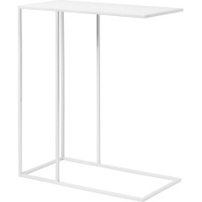 blomus Fera šoninis staliukas, baltas, 50 L x 25 W x 58 H cm, baltas sofos staliukas, plieninis staliukas prieškambaryje, svetainėje, miegamajame, biure