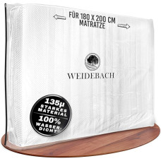 WEIDEBACH® Tvirtas čiužinio užvalkalas, 100 % nepralaidus, skirtas 180 x 200 cm dydžio čiužiniams, čiužinio krepšys su užtrauktuku, čiužinio laikymo krepšys, skirtas čiužiniams laikyti ir transportuoti, apsaugantis nuo kvapų ir drėgmės