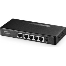 Binardat 5 Port Multi Gigabit Switch, 1 x 2.5 Gigabit and 4 x 1 Gigabit Ethernet RJ-45 Ports, Metal Fanless, Desktop and Wall Mount, Unmanaged Plug & Play Network Switch