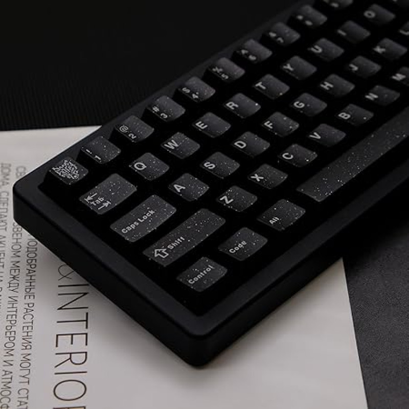 114 klavišų permatomų klavišų dangtelių rinkinys 