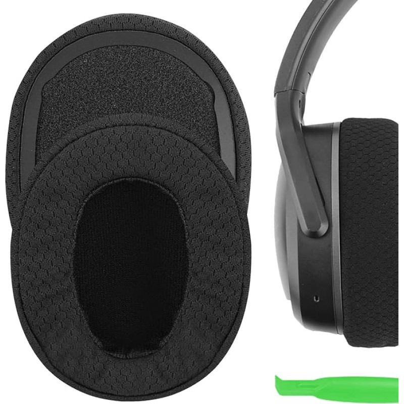 Geekria Replacement Mesh Ear Pads Compatible with Crusher Wireless, Crusher Evo, Crusher ANC, Hesh 3 Headphones, Ear Pads, Ear Cups, Repair Parts (Black)