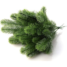 JYCRA Artificial Pine Branches, Artificial Green Plants, Pine Needle, DIY Plants, Accessories for Wreath, Christmas, Home, Garden, Decoration, 24 x 8 cm, 30 Pack