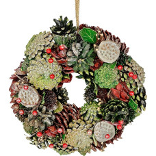 Natural Wreath with Real Cones, Lotus Beads, Berries, Wall Decoration, Door Decoration, Door Wreath, Table Wreath, Advent Decoration, Advent Wreath, Christmas Decoration, Wreaths, Natural Materials,