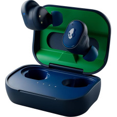 Skullcandy Grind Wireless In-Ear Headphones, 40 Hours Battery Life, Skull-iQ, Alexa Support, Micro, Compatible with iPhone, Android and Bluetooth Devices - Dark Blue/Green