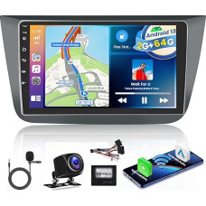 2GB + 64GB Android 13 Car Radio for Seat Altea 2004-2016 Radio Wireless Apple CarPlay Android Car Bluetooth 9 Inch Screen Car Radio with Navigation Reversing Camera