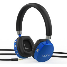 Puro Sound Labs PuroQuiet Plus Volume Limited On-Ear Active Noise Cancelling Bluetooth Headphones - Lightweight Headphones for Children with Built-in Microphone - Safe Sound (Blue)