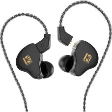 Kbear KS1 In Ear Monitors, Stereo Wired Earbuds Dynamic HiFi Headphones with Dynamic HiFi Headphones, Noise (With Microphone, Black1)