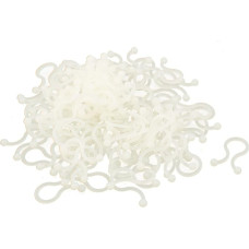 2 Pcs White Plastic U Shape Round Tips Twist Lock Cable Ties Pack of 100 10 mm de