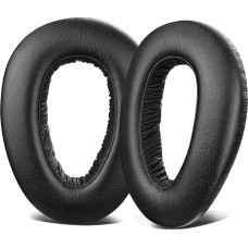 SOULWIT Protein Leather Replacement Ear Pads for Sennheiser PXC480, PXC550, PXC 550-II, MB660 UC, MB 660 MC, Noise Isolating Foam Pads