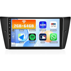 2G + 64G CAMECHO Android 12 Car Radio for BMW 3 Series E90 E91 E92 E93 (2005-2011) with Navi Carplay Android Car, Double DIN Car Radio with 9 Inch Screen Bluetooth RDS/FM MirrorLink + Reversing Camera