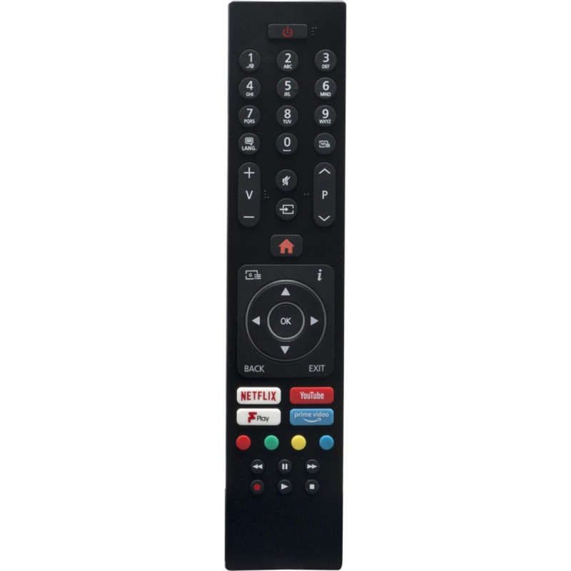 VINABTY RC43137P Replacement Remote Control for Bush Digihome Techwood Finlux Electriq 30101759 RC43137 Smart LED TV with Prime Video Netflix YouTube Freeview F Play Buttons