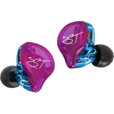 KINBOOFI KZ ZST In-Ear Headphones, Color Balanced Hybrid Dual Driver Earphones, HiFi Earbuds, Bass Headset, In-Ear Headphones (Purple, with Microphone)