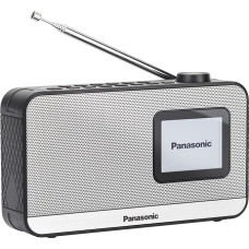 Panasonic RF-D15EG-K Portable DAB+/FM Digital Radio with Bluetooth, 2.4 Inch TFT LCD Display, 3W 5 cm Speaker, Sleep, Alarm Clock Function, Black