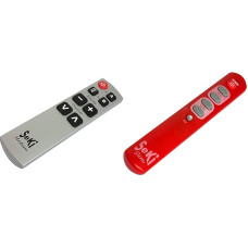 Seki Medium Learning Universal Remote Control Silver & Slim Red Learning Universal Remote Control with Large Buttons for Seniors + Children