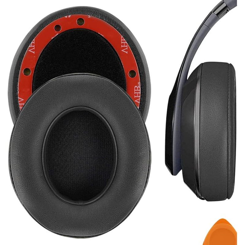 Geekria Performance Protein Leather Ear Pads for Studio 3, Studio 2, Studio Wired B0500 / Wireless B0501 Headphones Ear Pads/Ear Pads/Ear Cups/Ear Pads (Grey/Extra Thick)