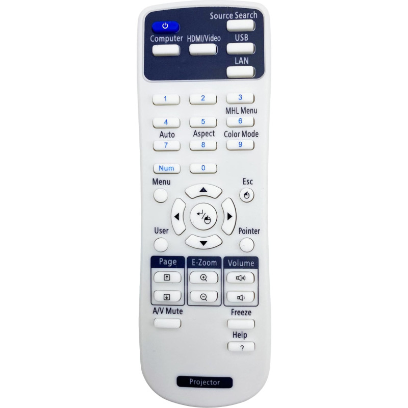 Leankle Remote Control 1631364 for Epson Projectors EB-1400Wi, EB-1410Wi, EB-1420Wi, EB-1430Wi