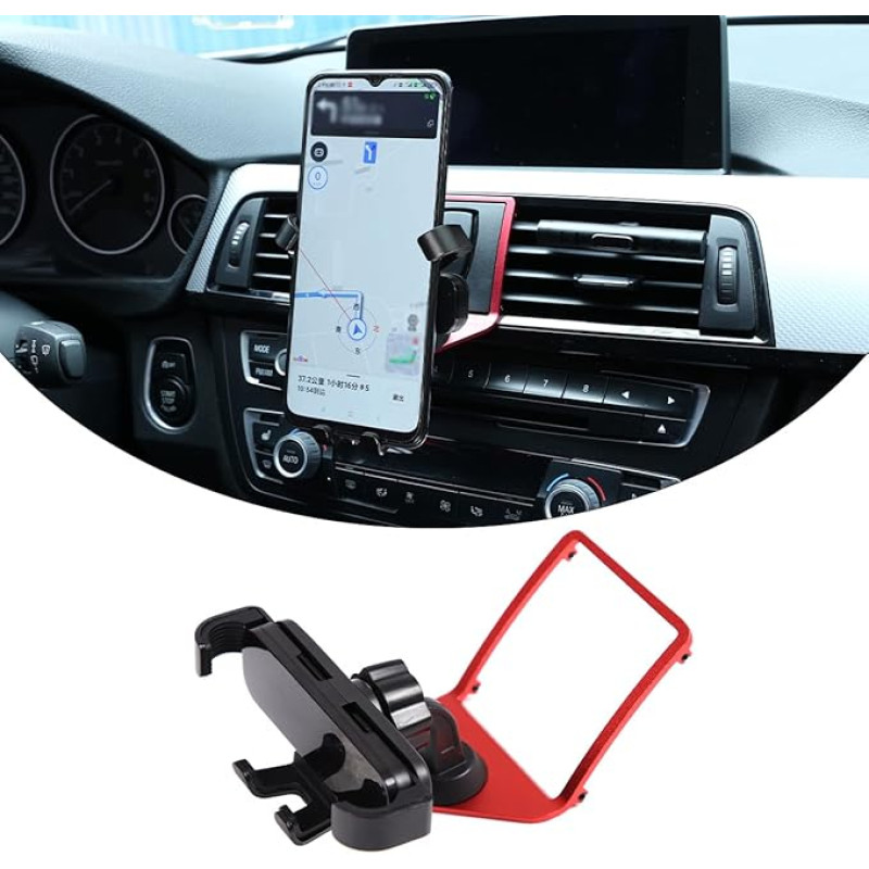 DIYUCAR Car Phone Holder Mount Holder for BMW 1 2 3 4 Series F20 F21 F22 F23 F30 F31 F34 F32 F33 F36 2013-2019 (Red)