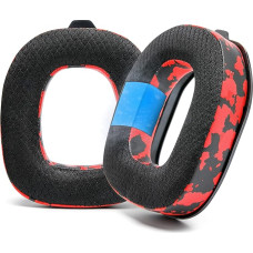 WC Freeze A40 - Replacement Hybrid Fabric Cooling Gel Ear Pads Only for Astro A40 TR Made by Wicked Cushions, Improved Durability, Thickness and Sound Insulation | Red Camo