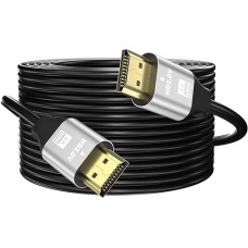 grofyllaa 4K HDMI Cable 20 m, High Speed HDMI 2.0 Cable 4K @ 60Hz 2K @ 120Hz, Gold-Plated Connector 3D ARC HDCP 2.2 & 2.3 for HDTV/Blu Ray Playback/Projectors/Laptops/PS4/PS5 (Silver)