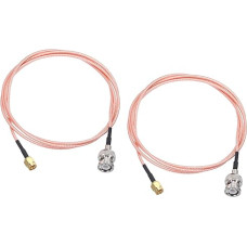 sourcing map 2x RG316 Coaxial Cable SMA Male to BNC Male Low Loss RF Coaxial Cable 1.2m 50ohm Orange