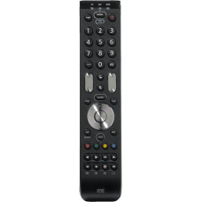 One For All Essence 3 Universal remote control - Perfect replacement remote for 3 devices: TV and STB (Freeview/Sat/Cable), Blu-ray/DVD players – Guaranteed to work all brands – Black – URC 7130