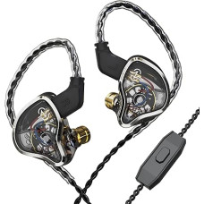 CCZ Warriors Nex 3ba 1DD Headphones IEM in Ear Monitors with Removable Design 2Pin 4N OFC Cable for Stage Musicians (Silver, with Microphone)