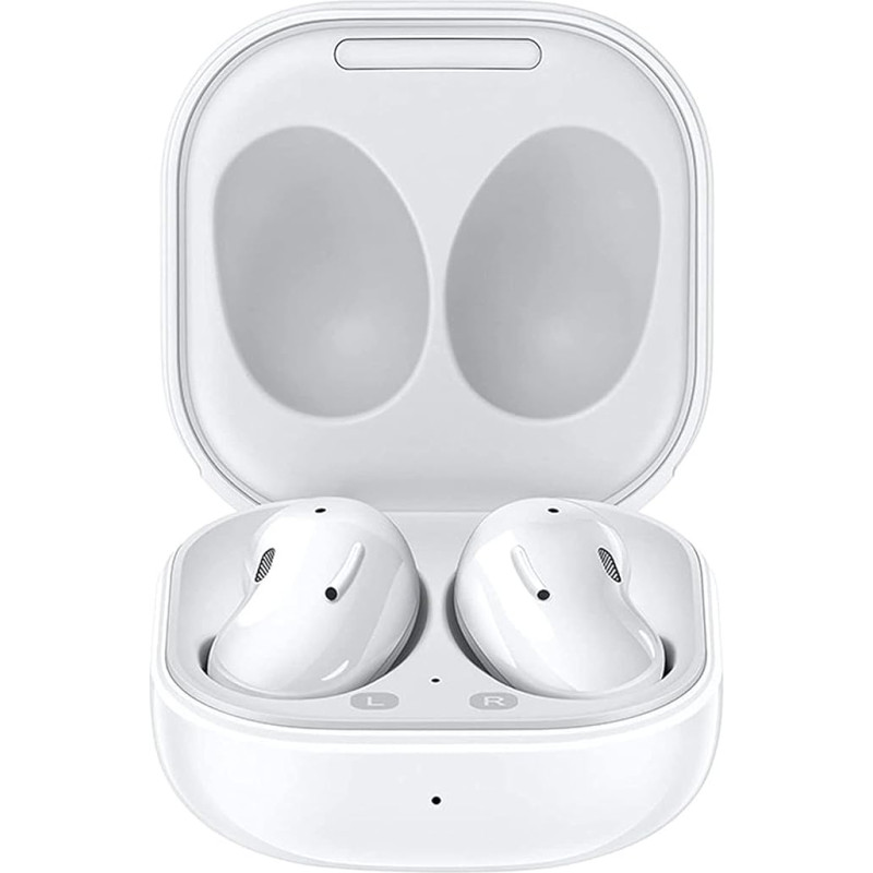 Samsung Galaxy Buds Live, Wireless Bluetooth Headphones with Noise Cancelling (ANC), Long-Lasting Battery, Sound by AKG, Comfortable Fit, White (German Version)