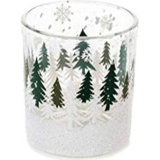 EUROCINSA Ref. 29042 Set of 12 Glass Glasses with Christmas Designs 7 Diameter x 8 cm 1 Set White One Size