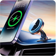 Auckly 15 W Magsafe Car Holder with Charging Function, Magsafe Charger Car Ventilation Qi Wireless Car Charger Magnetic Mobile Phone Holder for iPhone 15 14 13 12 Pro Max Mini Plus