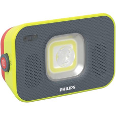 Philips LED-Arbeitsleuchte Xperion 6000 Flood Audio, wiederaufladbarer LED-Strahler mit Zoom- und dimmbarem Flut- und Spotlicht, Bluetooth Lautsprecher, 1000lm, Gestensteuerung, Powerbank Funktion