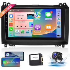 8 Core 4 + 64G: Hodozzy Carplay Car Radio for Mercedes Benz B200 W169 W245 W639 Sprinter Vito Viano, 9 Inch Touchscreen Android Car Radio with WiFi/GPS/RDS/FM/Bluetooth/USB/DSP + Reversing Camera