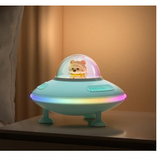 Bluetooth Lautsprecher Klein mit Licht Coole Sachen Geschenke für Jungs Musik Box RGB Lichter Astronaut Raumfahrzeug Nachtlicht Lautsprecher Gaming Zimmer Deko Geschenke für Kinder,Teenager,Mädchen